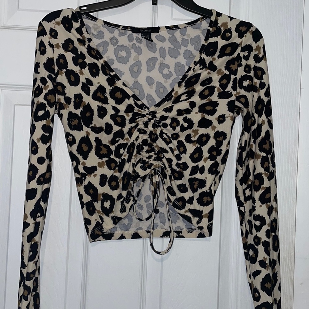 Cheetah Cropped Long Sleeve